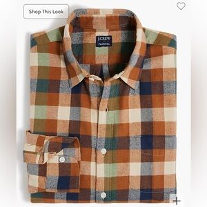 NWOT j crew Classic gingham flannel shirt